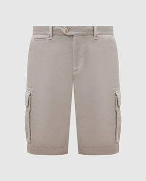 Brunello Cucinelli Серые шорты-карго M252DU0030