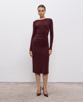 Max Mara Бордова сукня з драпіруванням ZITTO ZITTO