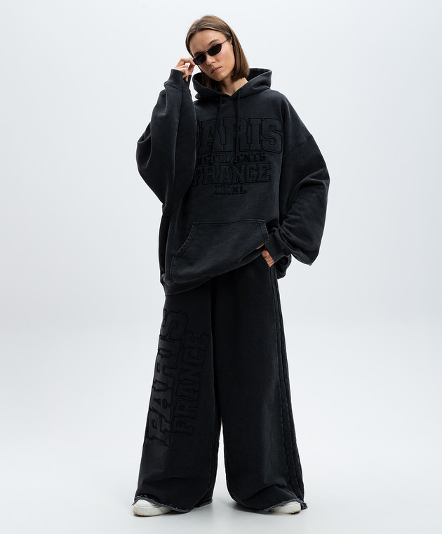 Vetements - Черные брюки с вышивкой UA65SP550BW купить в Symbol