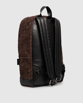 Bottega Veneta Коричневий замшевий плетений рюкзак 828117V1QEC