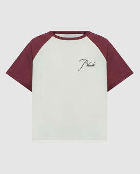 Rhude Бежевая футболка RAGLAN с вышивкой логотипа RHPS24TT18012128