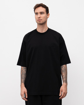 Vetements Черная футболка с вышивкой логотипа UH76TR100Bm