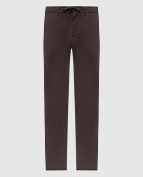 Canali Коричневые брюки из шерсти AR03652V1659
