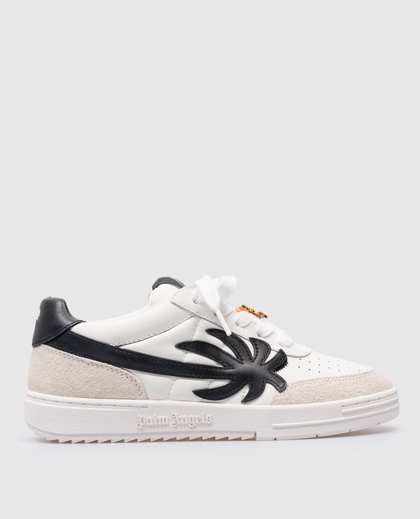White leather University sneakers with contrasting logo