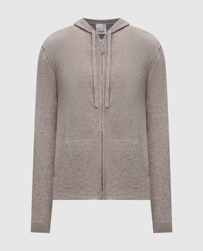 Allude Бежевая меланжевая спортивная куртка из шерсти и кашемира 24537010