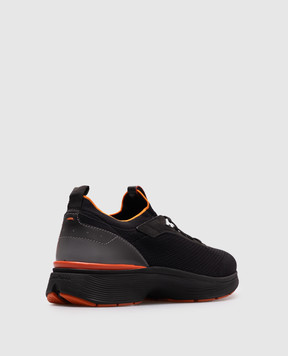 Santoni Чорні кросівки з логотиопом MBBC22082NEANOFY