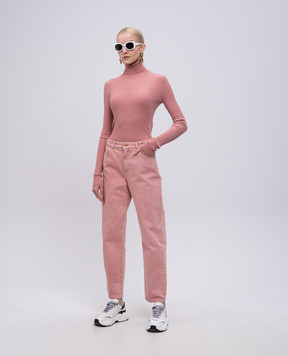 Dolce&Gabbana Розовый гольф из шерсти в рубчик FXW37TJCVXG