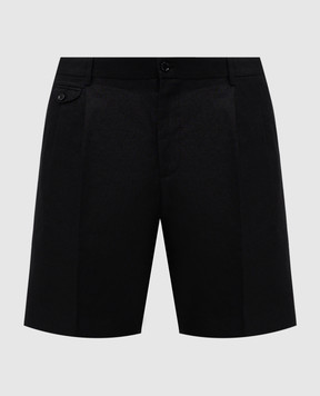 Dolce&Gabbana Черные шорты из льна GW0MATFU4MC