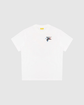 Off-White Детская белая футболка Acrylic Arrow OBAA002S25JER00D
