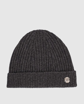 Bertolo Cashmere Сіра шапка з кашеміру 500019000005
