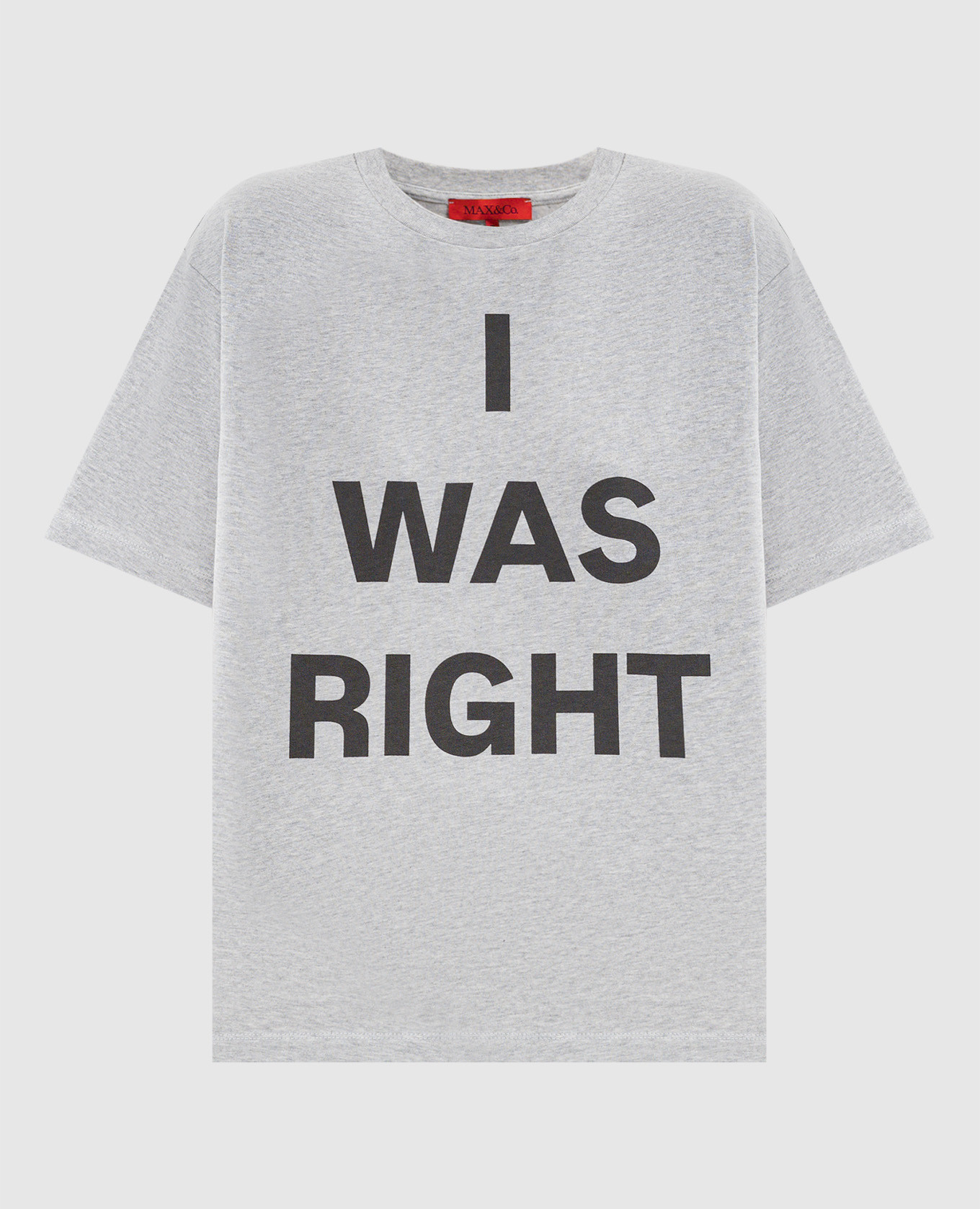 

Серая меланжевая футболка ITSHIRT с принтом, Серый, Футболки