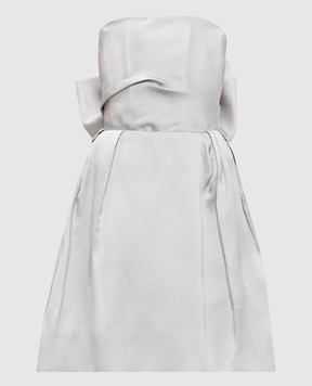 Lanvin Сіра корсетна сукня з шовком з бантом W0207W2165P8A