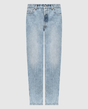 Brunello Cucinelli Голубые джинсы с патчем логотипа M241PO1090