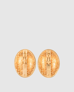 Balmain Золотые серьги Balmain Signature Mesh CN1XK287MLTN