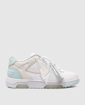 Off-White Белые кожаные кроссовки Out Of Office с логотипом патча. OWIA259S24LEA005