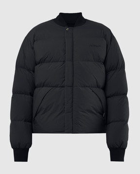 Off-White Синий пуховик с простежкой Arrow OMED035C99FAB001