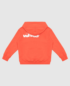 Off-White Детское оранжевое худи с принтом логотипа. OBBB001S25FLE002
