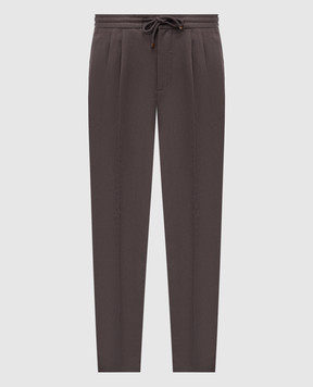 Brunello Cucinelli Серые брюки с льном MH255E1710