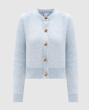 Bottega Veneta Блакитний кардиган з вовною 812469V4WQ0