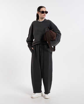 Helmut Lang Сірі спортивні штани з патчем логотипа O10HM204