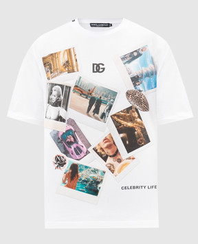 Dolce&Gabbana Біла футболка з принтом G8PN9TG7O4R