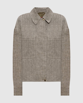 Max Mara Куртка LUCAS з льону кольору хакі LUCAS