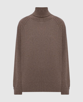 John Smedley Коричневый свитер Fairlie из шерсти и кашемира FAIRLIE