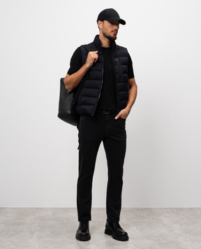 Moncler Синий пуховый жилет Giaf J20911A000345971P