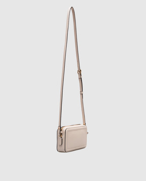 Valentino Бежевая кожаная сумка кросс-боди ALLTIME с логотипом VLogo Signature 6W2P0AI5RZR