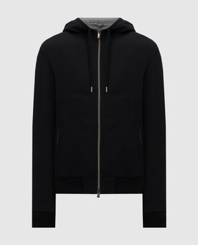 CAPOBIANCO Черная спортивная куртка с логотипом 17M415DF004656BLACK