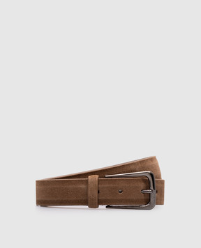 Brunello Cucinelli Коричневый замшевый ремень M0DELC33G