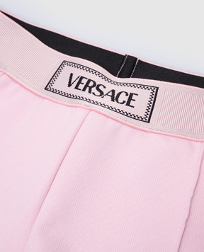 Versace Детские розовые леггинсы со штрипками 10182011A00146
