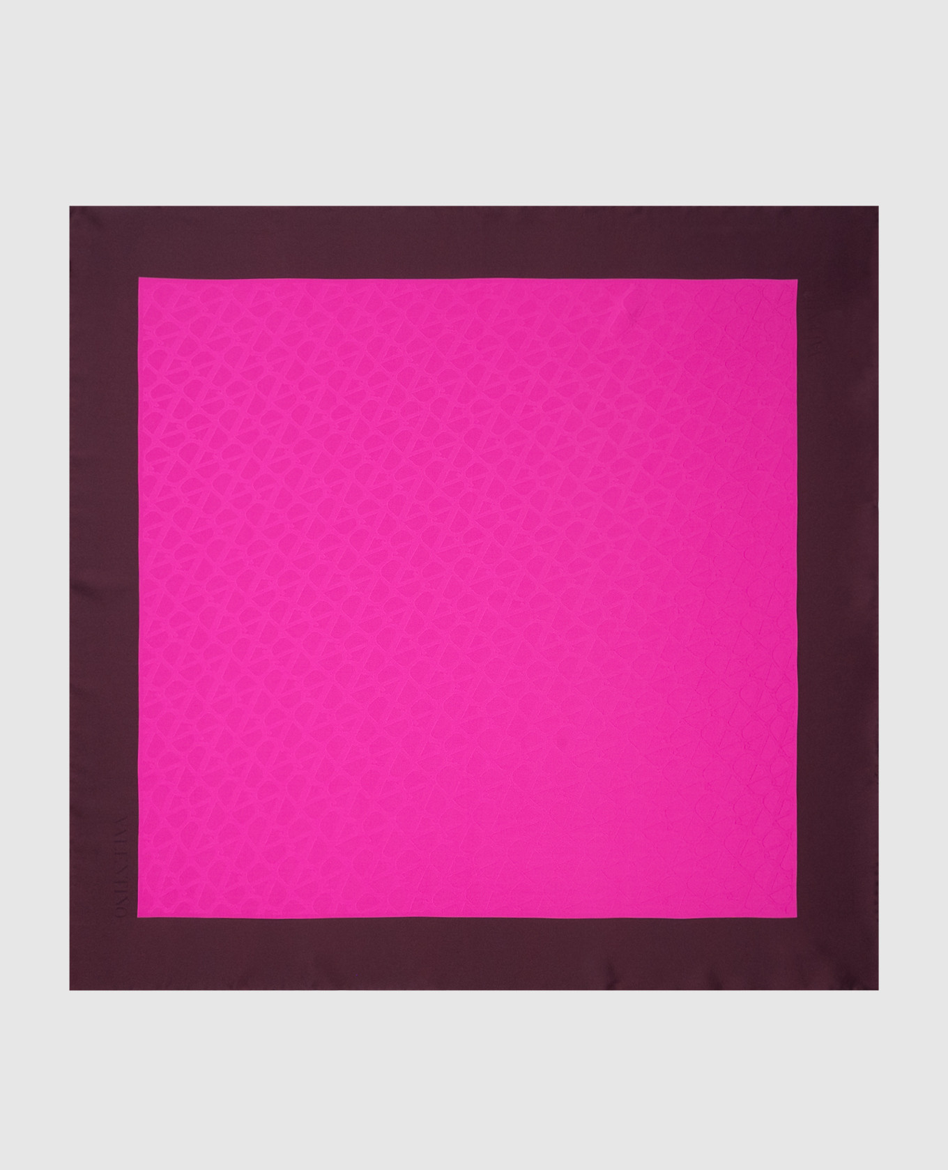 Розовый платок из шелка Toile Iconographe с логотипом