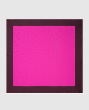 Valentino Рожева хустка із шовку Toile Iconographe з логотипом 4W2EI114EXK