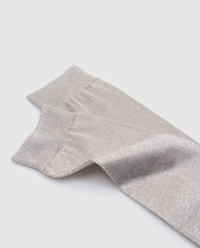 Brunello Cucinelli Серые гольфы с люрексом MCSMF0099