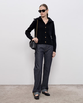 Bottega Veneta Чорний кардиган з вовни 804599V4QJ0