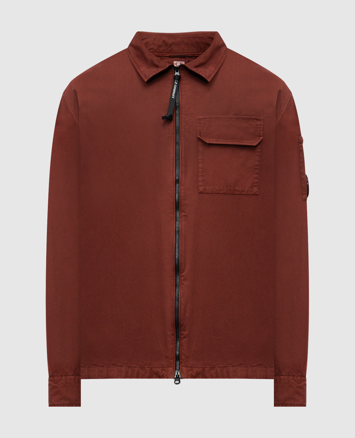 

Коричневая рубашка с логотипом, Коричневый, Рубашки