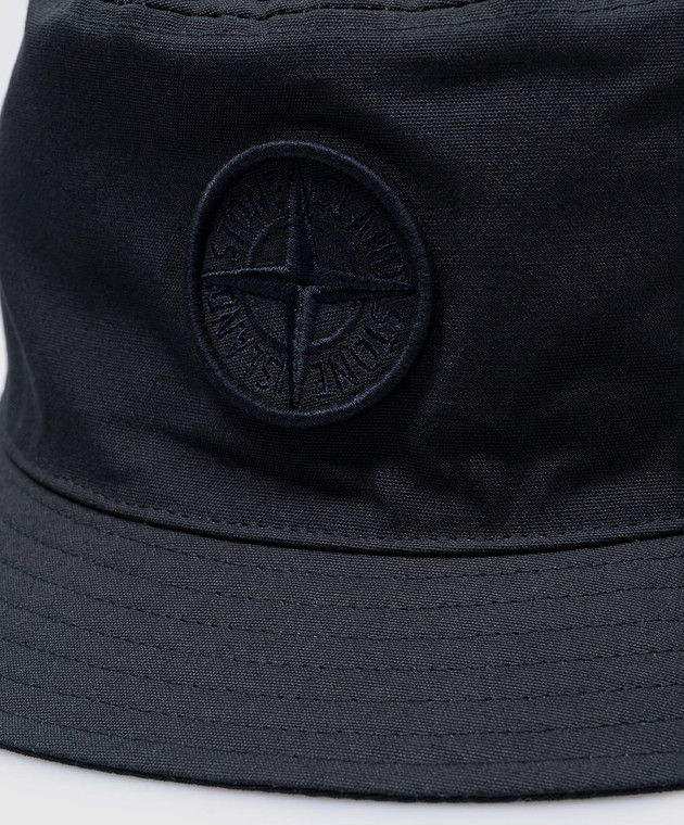Stone Island Синяя панама с логотипом 801599461 изображение 4