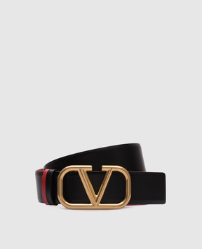 Valentino Двосторонній шкіряний ремінь з логотипом 6W2T0S11ZFR