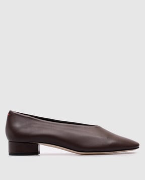 Aeyde Коричневые кожаные туфли FLGELR25BL18SS24953007