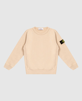 Stone Island Дитячий бежевий світшот з патчем логотипа K2S166100001S0A2068