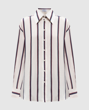 Alexander McQueen Біла блуза із шовку в смужку 819450QBAC9