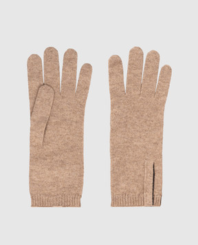 Brunello Cucinelli Бежеві рукавички з кашеміру M12147189