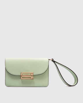 Victoria Beckham Зелений шкіряний клатч Dorian B125AAC006313A