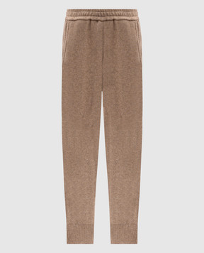 Brunello Cucinelli Бежевые спортивные штаны из кашемира M12723089