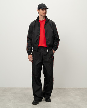 Off-White Красная футболка свободного кроя Scorpio OMAA120F24JER00P