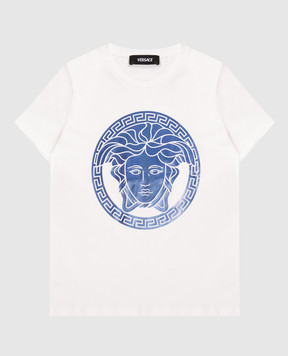 Versace Дитяча біла футболка Medusa 10183421A14935