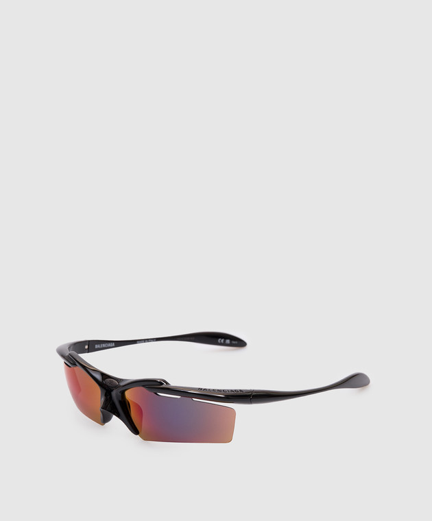 Balenciaga Черные очки Turbo Rectangle с зеркальным эффектом 830305T0007m изображение 3