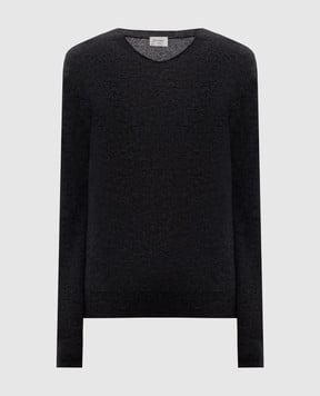Saint Laurent Сірий пуловер з кашеміру та шовку 781571Y76LZ
