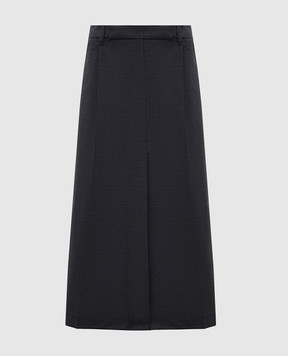 Brunello Cucinelli Сіра спідниця міді з вовни ML154G3665